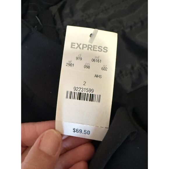 Express Correspondent Black Dress Pants Trouser Flare Office Classic Career Sz 2 - Picture 14 of 16